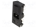 Connector: AC supply; socket; male; 10A; 250VAC; -40÷70°C