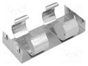 Holder; Mounting: screw; Size: D,R20; Batt.no: 4; aluminium