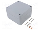 Enclosure: multipurpose; X: 140mm; Y: 140mm; Z: 91mm; 68; aluminium