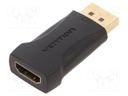 Adapter; DisplayPort plug,HDMI socket; black; Enclos.mat: PVC