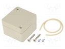 Enclosure: multipurpose; X: 50mm; Y: 52mm; Z: 35mm; Ritec; ABS; beige