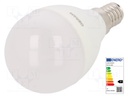 LED lamp; warm white; E14; 230VAC; 806lm; 7.5W; 2700K; CRImin: 80