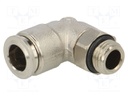 Push-in fitting; angled; 1/4"; -0.99÷20bar; 10mm