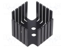 Heatsink: extruded; U; TO3; black; L: 45.2mm; W: 45.2mm; H: 31mm