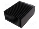 Heatsink: extruded; grilled; black; L: 200mm; W: 160mm; H: 82mm