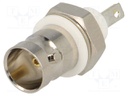 Socket; BNC; female; insulated,with mounting nut,with washer