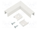 Connector 90°; white; aluminium; Application: SMART10