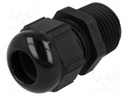 Cable gland; NPT1/2"; IP68; Mat: polyamide; black