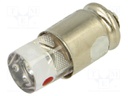 LED lamp; red; S5,7s; 5÷6VDC; No.of diodes: 1; -30÷75°C; 5mm