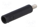 Socket; 4mm banana; 32A; 1kVAC; black; nickel plated; -25÷80°C