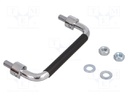 Handle; Mat: chromium plated steel; H: 43mm; L: 120mm; W: 10mm