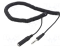 Cable; Jack 6.35mm socket,Jack 6.35mm plug; 5m; black