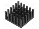 Heatsink: extruded; grilled; BGA; black; L: 21mm; W: 21mm; H: 11.4mm