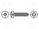 Screw; for metal; 3x10; Head: cheese head; Pozidriv; steel; zinc