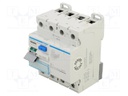 RCD breaker; Inom: 40A; Poles: 4; DIN; Short circuit cap: 10kA