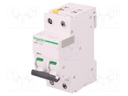 Circuit breaker; 400VAC; Inom: 1A; Poles: 2; DIN; Charact: C; 10kA