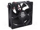 Fan: DC; axial; 24VDC; 92x92x25mm; 67.8m3/h; 25dBA; ball bearing