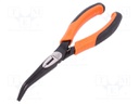 Pliers; curved,half-rounded nose,universal,elongated; ERGO®