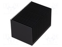 Heatsink: extruded; grilled; black; L: 50mm; W: 75mm; H: 45mm