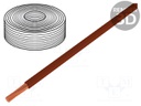 Wire; stranded; Cu; 1x0,14mm2; PVC; brown; 60V; -10÷85°C; 10m