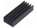 Heatsink: extruded; grilled; black; L: 50mm; W: 19mm; H: 10mm