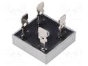 Single-phase bridge rectifier; Urmax: 800V; If: 15A; Ifsm: 300A