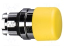 Switch: push-button; Stabl.pos: 1; 22mm; yellow; Illumin: none; IP66