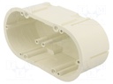 Enclosure: back box; Ø: 62mm; Z: 60mm; plaster embedded; white