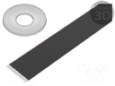 Wire: ribbon; 1.27mm; stranded; Cu; unshielded; PVC; black; 91.5m