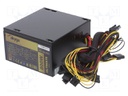 Power supply: computer; ATX; 800W; Features: fan 12cm