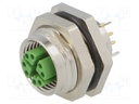 Socket; M12; PIN: 8; female; X code-ProfiNET; for panel mounting