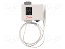 Sensor: thermostat with capillary; Output conf: SPDT; 16A; 400VAC