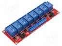 Module: relay; Channels: 8; 5VDC; max.250VAC; 10A