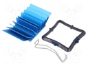 Heatsink: extruded; grilled; blue; L: 31mm; W: 31mm; H: 12.5mm