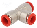 Push-in fitting; T-tap splitter; -0.99÷20bar; 10mm