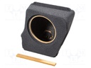 Car loudspeaker enclosure; MDF; black melange; textil; 250mm