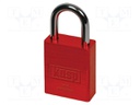 Padlock; aluminium; Application: gates,cabinets,bags,cases