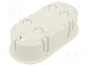 Enclosure: back box; Ø: 62mm; Z: 45mm; plaster embedded; white