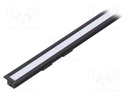 Profiles for LED modules; white; recessed; black; L: 1m; aluminium