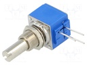 Potentiometer: shaft; single turn; 1kΩ; 2W; ±10%; 6.35mm; linear