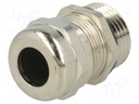 Cable gland; PG11; IP68; Mat: brass; Body plating: nickel