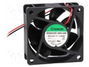 Fan: DC; axial; 24VDC; 60x60x25mm; 39.7m3/h; 34.5dBA; ball bearing