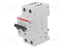 Circuit breaker; 400VAC; 32A; Poles: 2; DIN; Charact: K; IP20