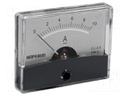 Ammeter; analogue; on panel; I AC: 0÷10A; Class: 2,5; 60x47mm