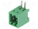 Pluggable terminal block; 2.5mm; ways: 2; angled 90°; socket; male