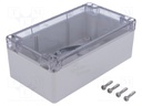 Enclosure: multipurpose; X: 90mm; Y: 160mm; Z: 60mm; 1554; grey; IP66