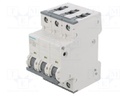 Circuit Breaker, MCB, 5SY4, 3P, 10 kA, 400 V, 20 A