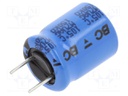 Capacitor: electrolytic; THT; 220uF; 35VDC; Ø10x12mm; Pitch: 5mm