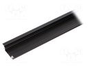 Profiles for LED modules; recessed; black; L: 2m; aluminium