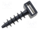 Peg; polyamide; UL94V-2; black; H: 24.7mm; H1: 6.3mm; L: 12.5mm